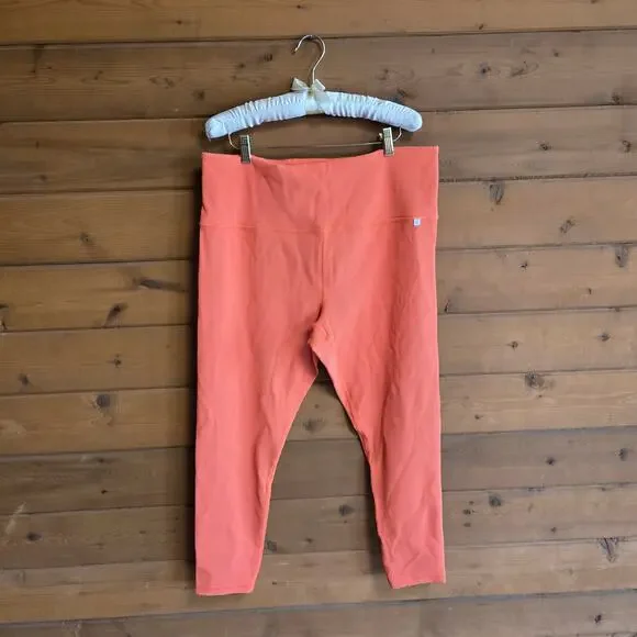 Athleta x Alicia Keys Elation Tight Ribbed Legging Jewel Orange 2X Pant Workout - Picture 2 of 6